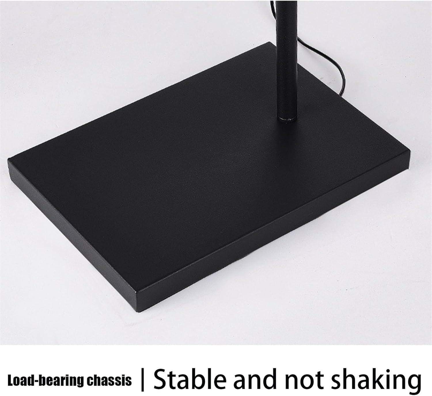 Beauty Half Moon Light Floor Fill Lamp LED Stand Lash Light Rotatable Height Adjustable 135-185Cm, Brightness Adjustable 3200K-5600K with Phone Holder 37.5X44.5X185Cm Black image number 4