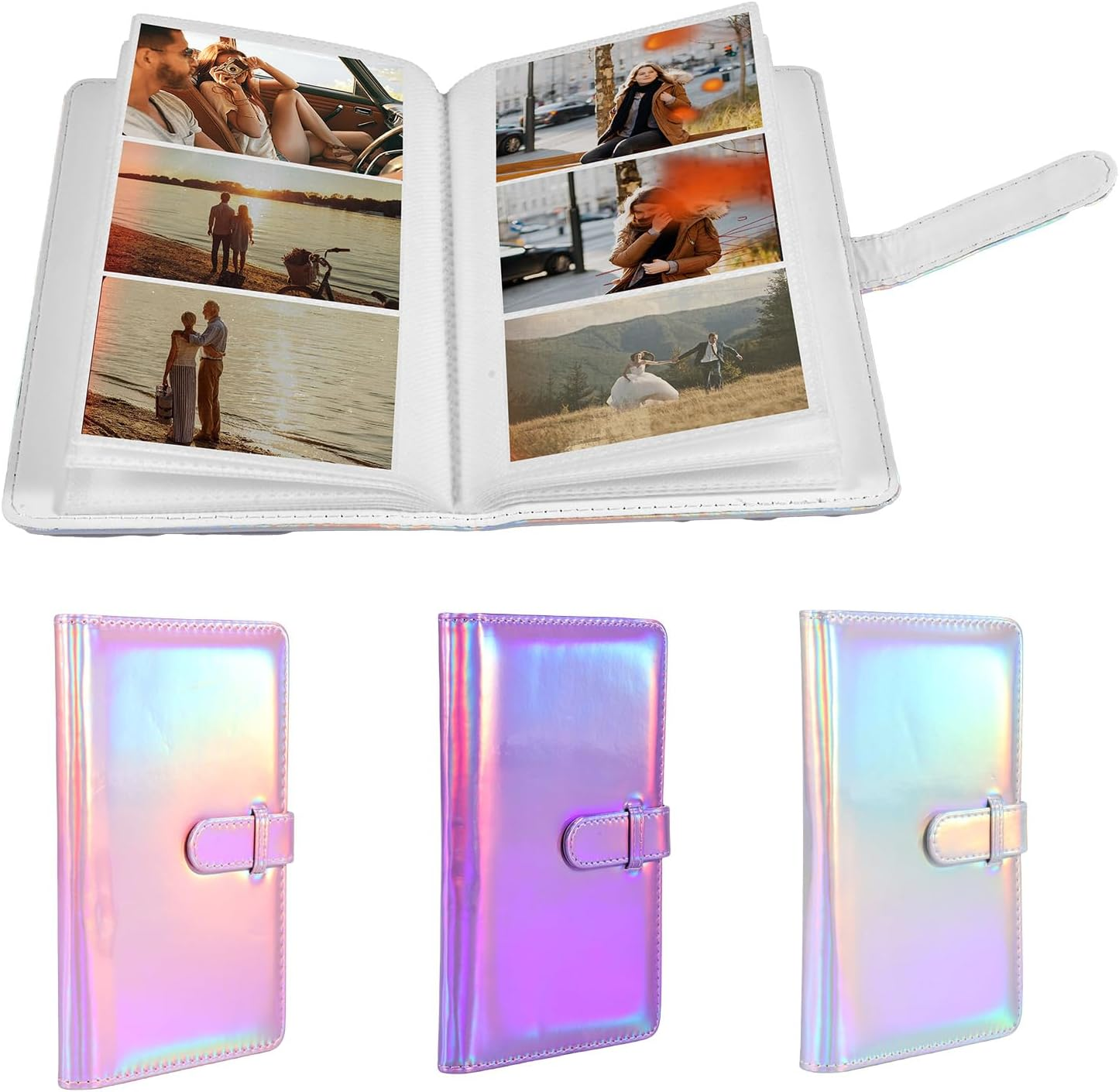 3Pcs 96 Pockets Mini Small Album for 5X8Cm Film Large Capacity Portable Photo Album Book for Boy Girl Birthday Wedding image number 3