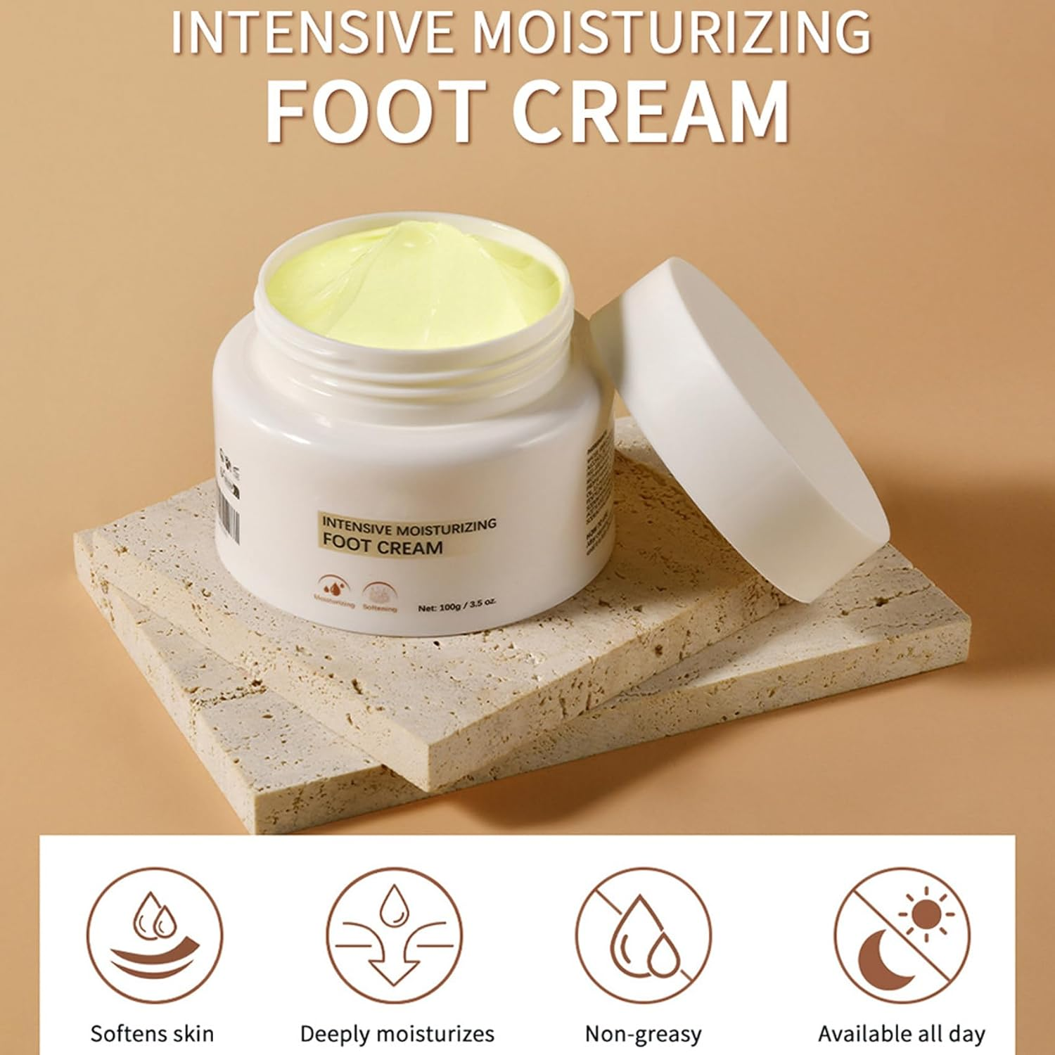 Intensive Foot Cream for Dry Rough & Cracked Bumpy Skin Moisturising Softens & Repairs Restores Ideal Skin Barrier for Heel and Foot Care image number 2