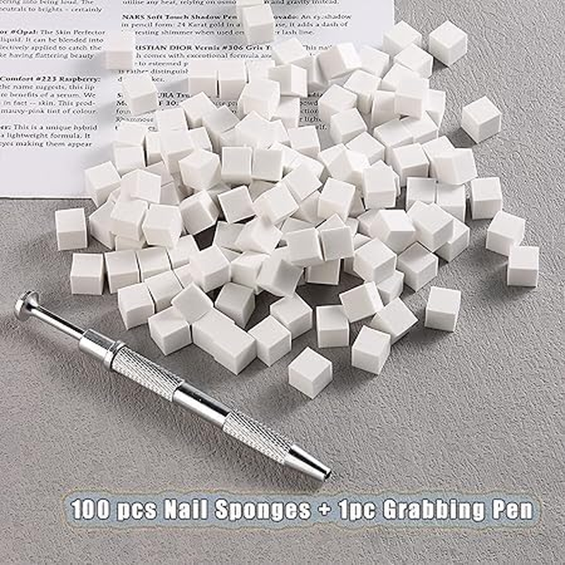 Nail Sponges,White Mini Nail Sponges,Nail Buffer Block (10MM, Count, 50) image number 2
