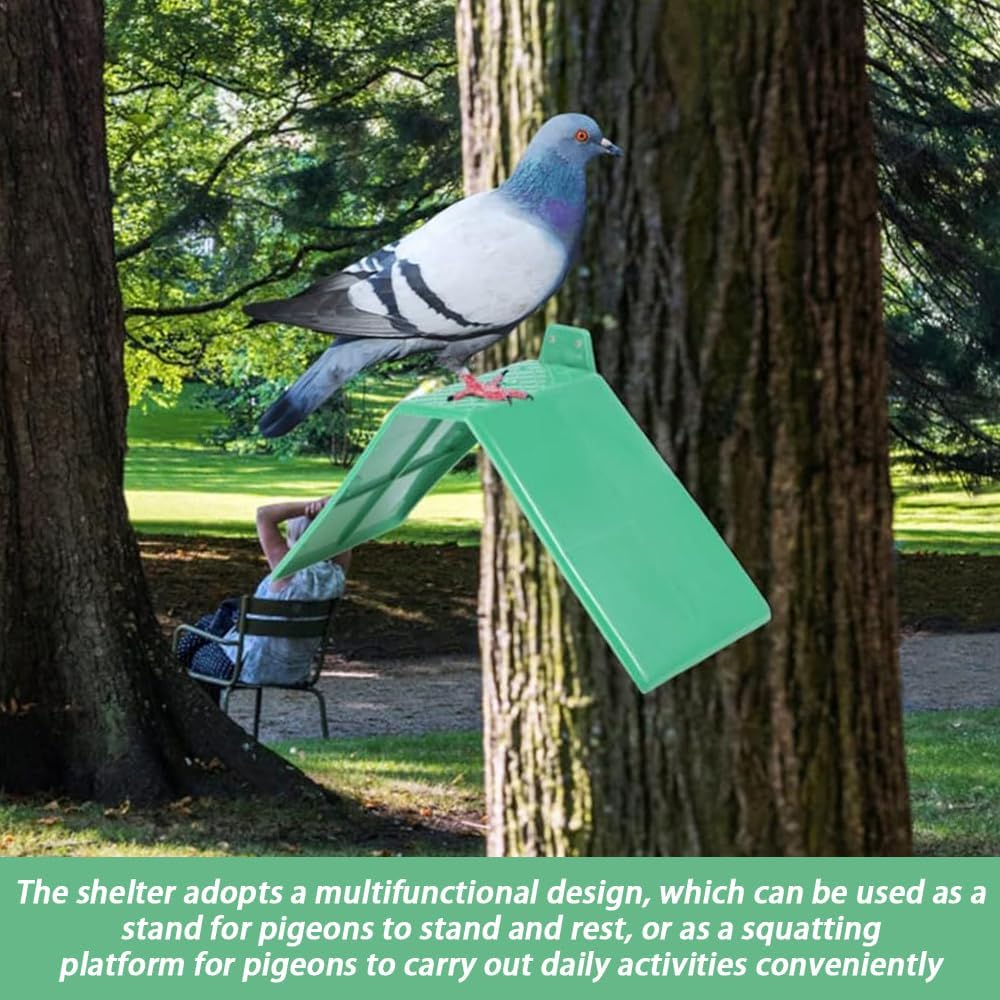 10Pcs Pigeon Rest Stand, Plastic Pigeon Rest Stand Frame, V-Shaped Pigeon Perch Dove Rest Roost Cage Stand, Bird Supplies Support Accessories, Green image number 1