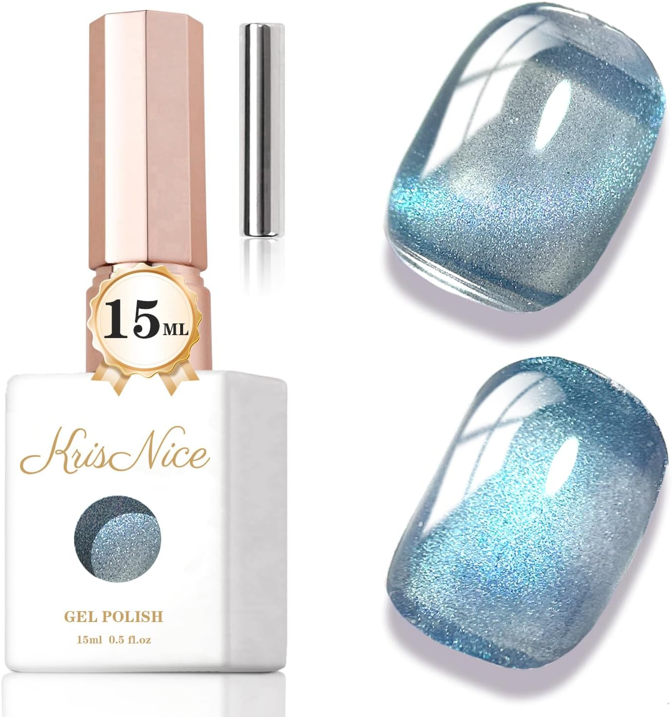 0.5 OZ Cat Eye Gel Polish with Magnet 15ML Holographic Glitter Shimmer Translucent Jelly Color Magnetic Nail Polish Salon DIY at Home (Glass Blood Red-My008)