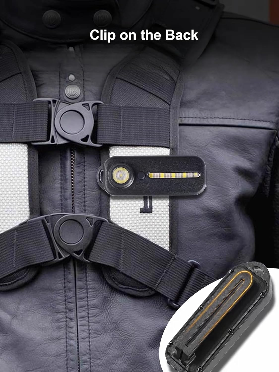 Running Light for Runners, Clip on Flashlight Rechargeable Safety Light for Walking at Night, Hands Free Emergency LED Flashlight for Night Warning Running Camping Fishing Hiking Walking Dog image number 3