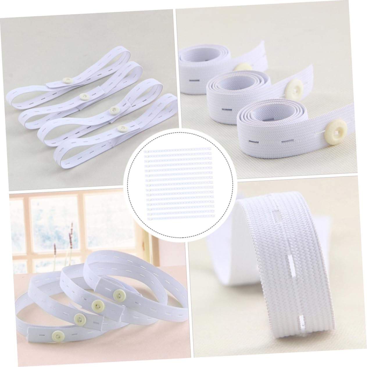 15Pcs Diaper Fastener Elastic Diaper Buckles for Newborn Nappy Belt Fixed Buckle image number 6