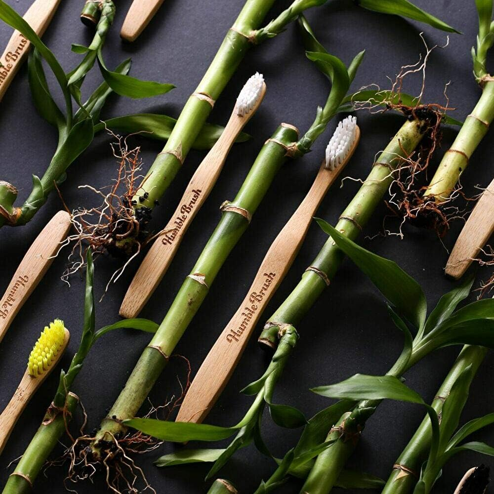 Humble Co. Kids Ultra Soft Bristles Bamboo Toothbrush, Yellow