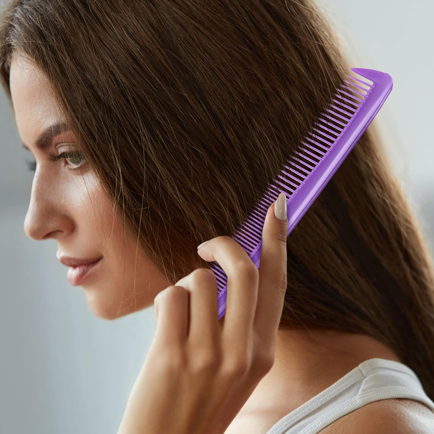 Vesici 100 Packs Combs Bulk Individually Wrapped Multicolor Disposable Travel Comb Bulk Hair for Hotel Small Combs Homeless Shelter Church(Multicolor) - Black,Blue image number 6