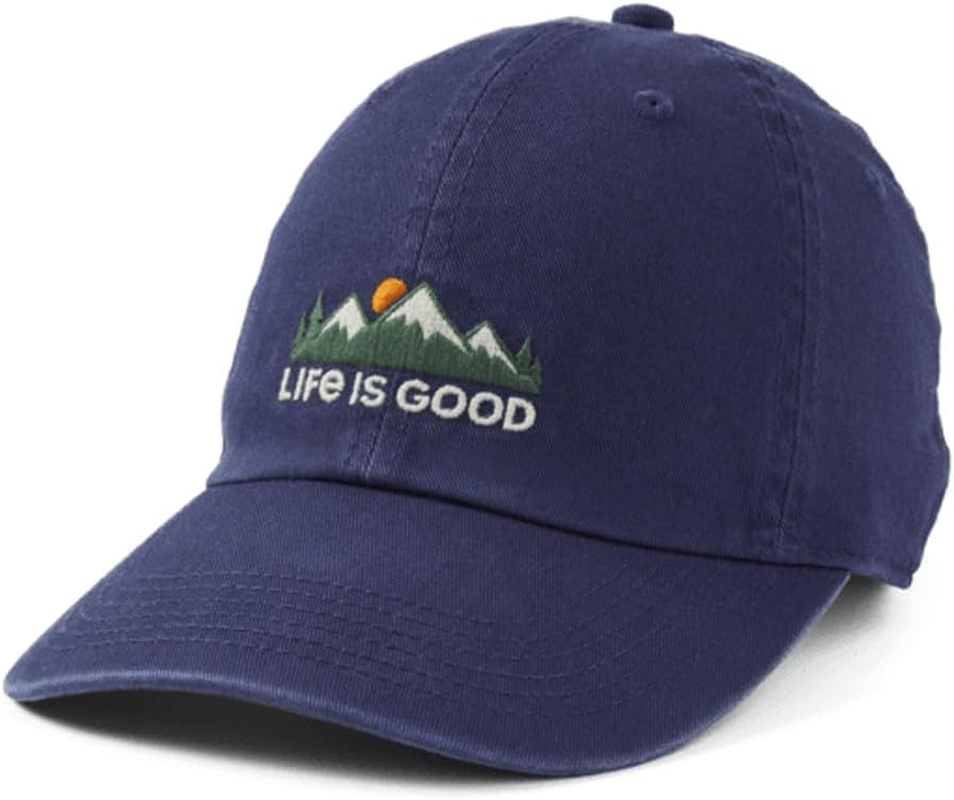 Life Is Good Adult Chill Cap-Adjustable Embroidered Graphic Baseball Hat for Men and Women, One Size