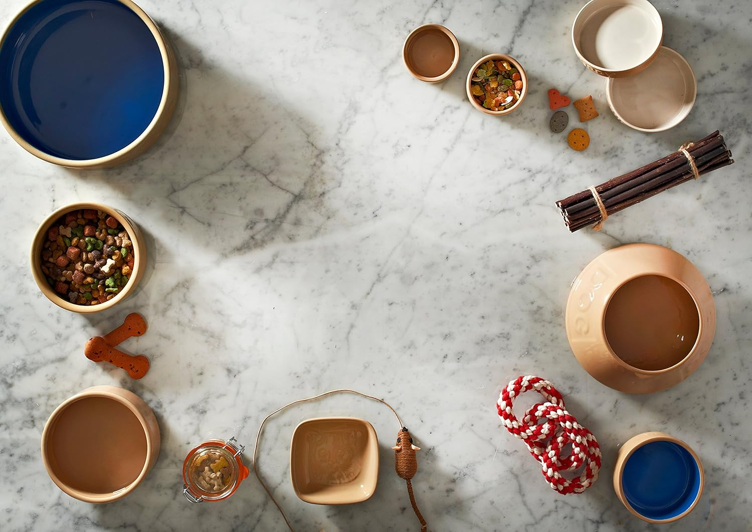 Mason Cash Cane Lettered Water Bowl, 1L, Brown 28487 image number 2