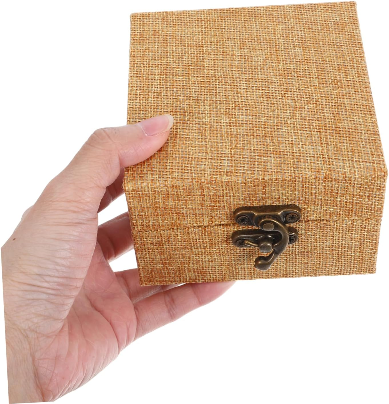 Brocade Box for Trinket Organizer Small Treasure Chest Wooden Jewelry Box Craftsmanship Excellence Spacious Design image number 3