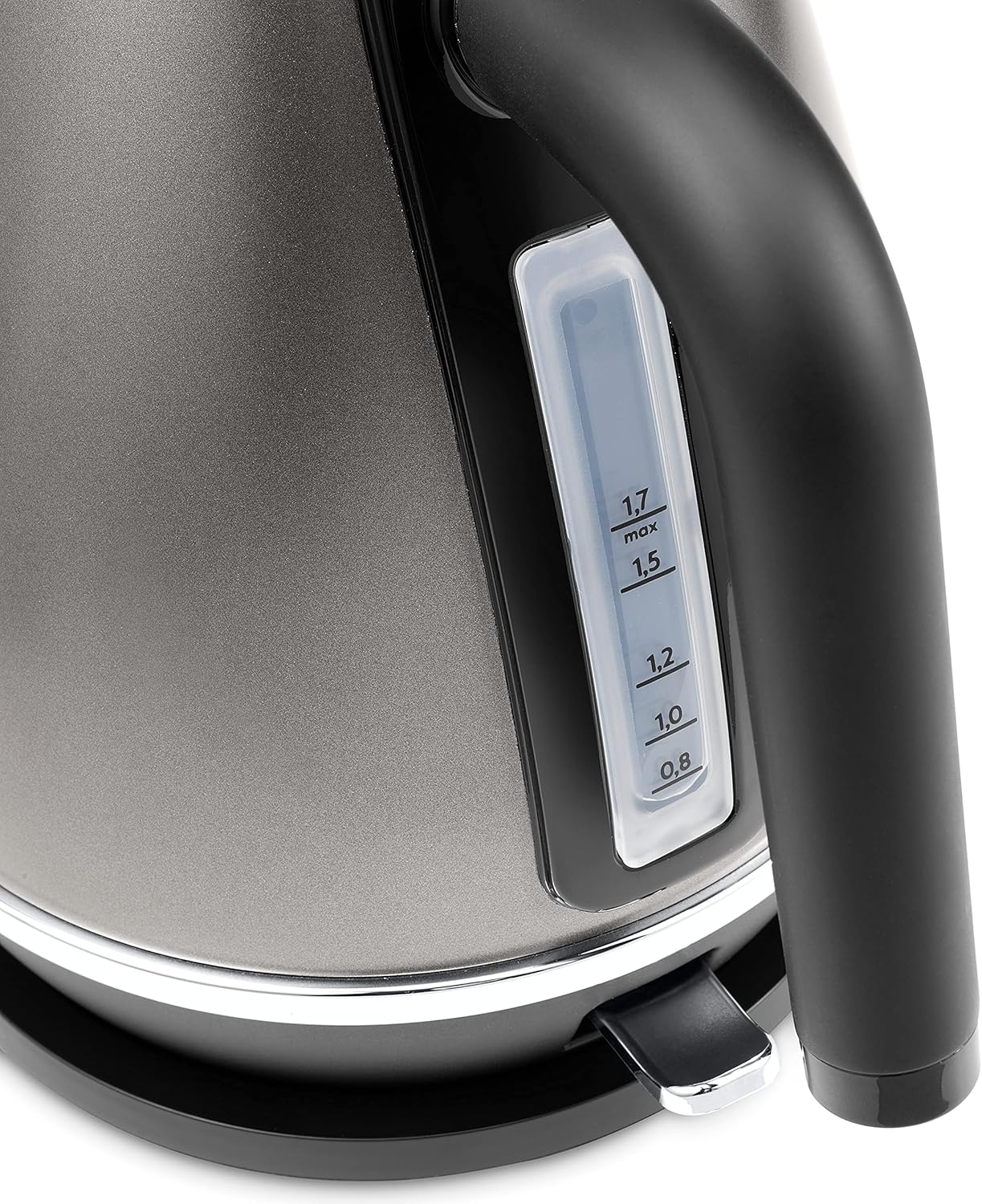 De'Longhi Distinta Titanium KBIN2001.TB, Electric Kettle, 360&deg; Swivel Base, Water Level Indicator, Cord Storage, Anti-Scale Filter, Detachable Lid, 1.7 L, 2000W, Titanium Black image number 3