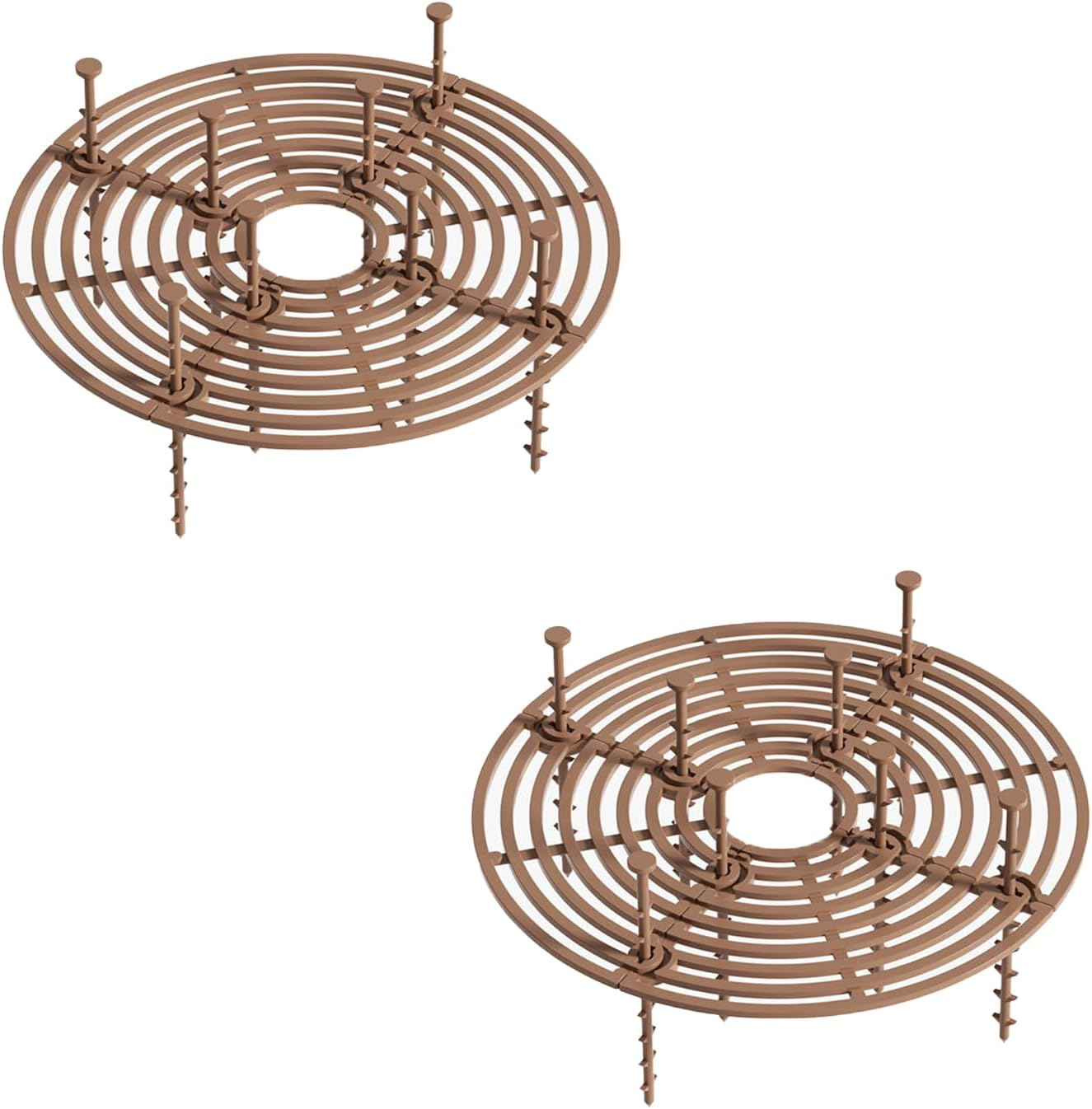 WUMUZAI 19 Cm Plant Pot Cover from Animals 2 Pack, Cuttable Plant Pot Grid with Stakes, round Flower Pot Soil Cover Protector, Keep Cats Out of Potted Plants for Indoor Outdoor Protection