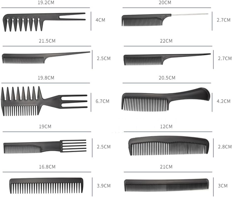 10Pcs/Set Hair Combs Salon Hairdressing Hair Style Barber Plastic Brush Comb AU image number 1