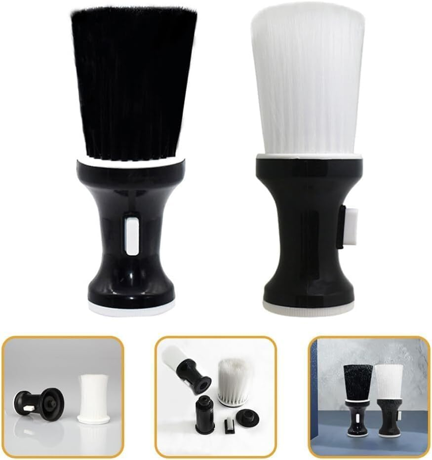 Body Powder Brush Hair Salon Supplies Brushes, 2Pcs Body Powder Brushes Duster Hair Salon Supplies Brushes,Barber Powder Neck Duster Brushes,Body Powder Brushes Barber Brushes image number 2