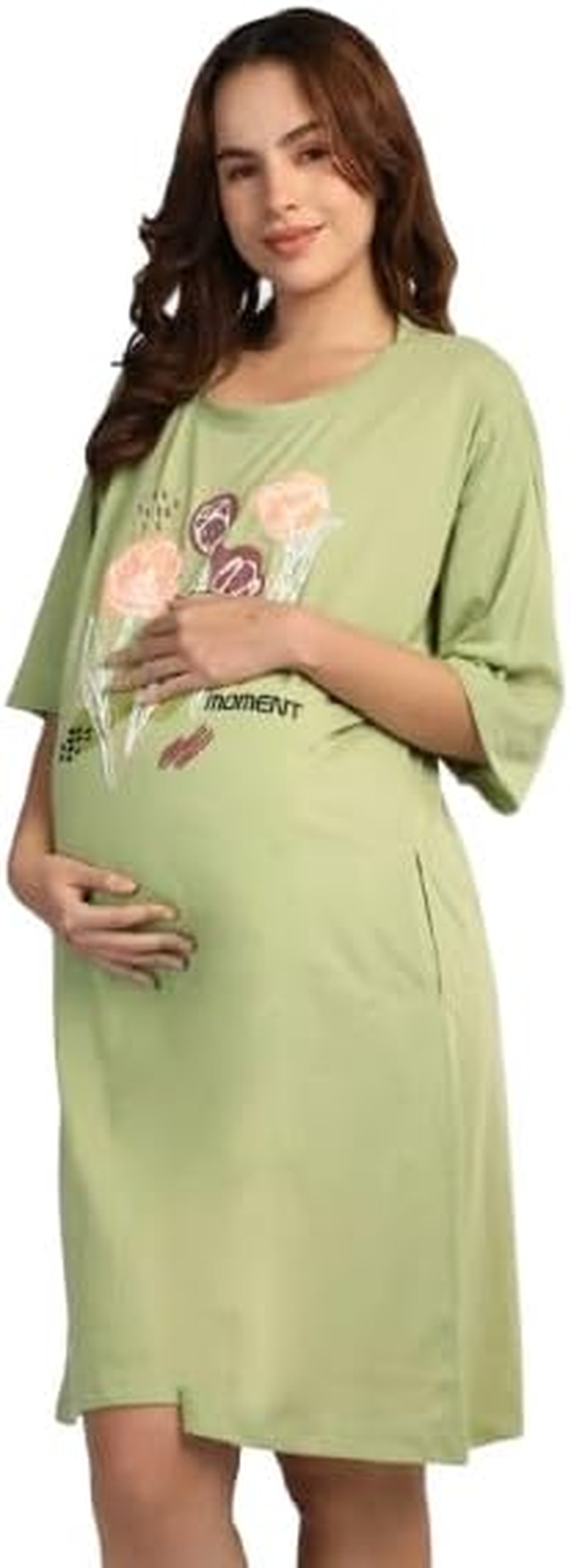 Duchess Mom T-Shirt Dress | Night Dress | Loose Fit | Pre and Post Pregnancy image number 2