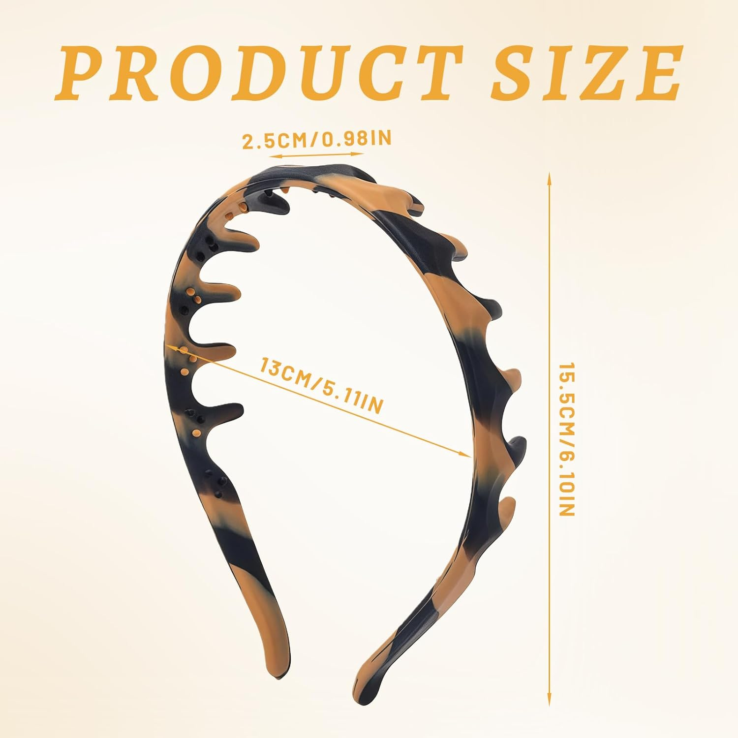 Xanthelle Hair Band, Zigzag Headband with Zag Design, Non-Slip Zig Zag Headband for Women, Stylish Hairstyles Accessories image number 4