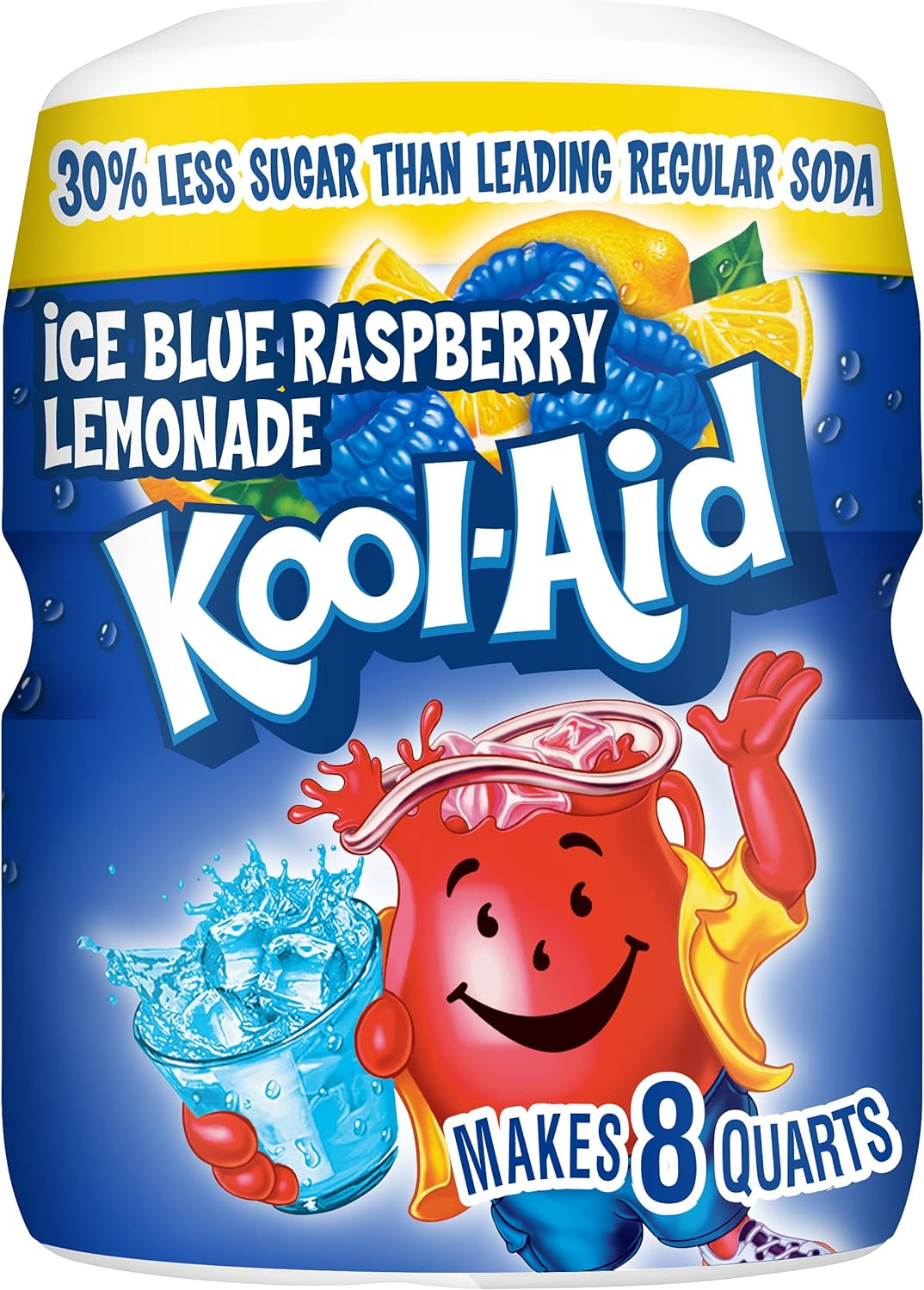Kool-Aid Caffeine Free Blue Raspberry Lemonade Sweetened Powdered Drink Mix 1 Count 20 Oz Canister image number 2
