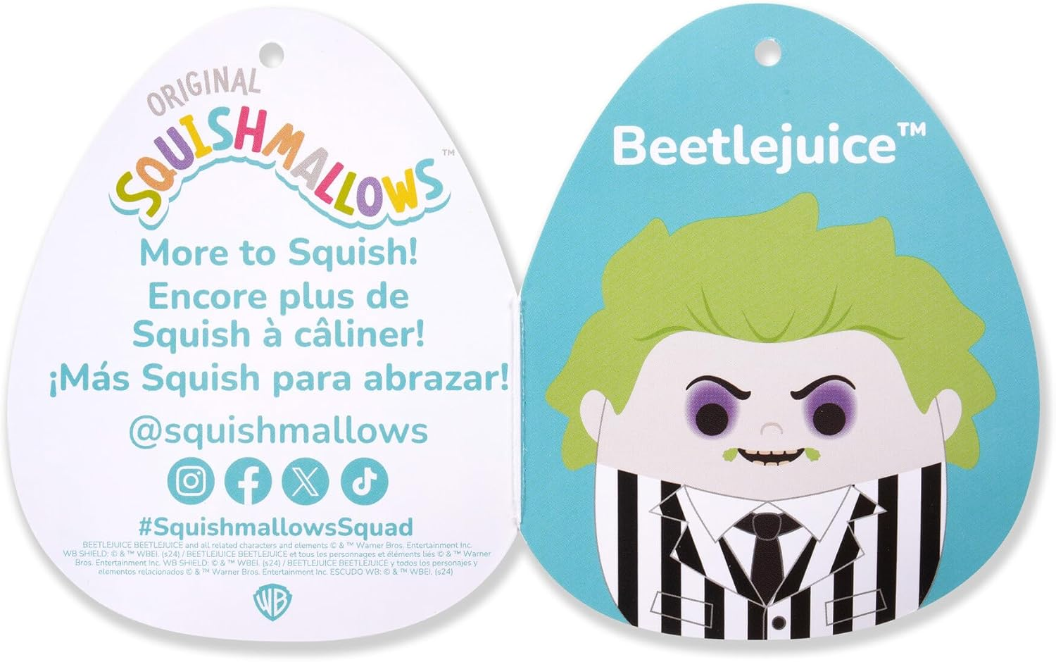 Squishmallows Original Beetlejuice 10-Inch Beetlejuice - Official Jazwares Plush (Medium-Sized) image number 3