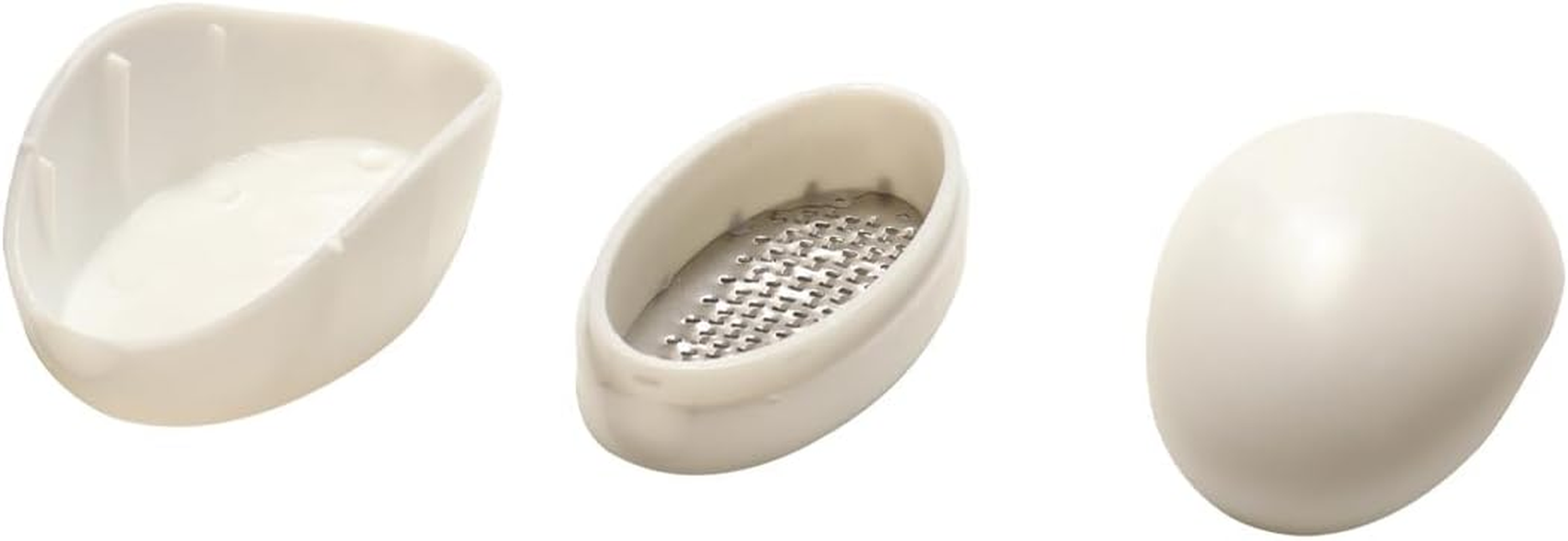 Enwye 2 Pieces Egg Shape Foot Scrubber Manual Foot File Tool Ergonomic Handle Side Stainless Steel Heads for Dead Skin Removal image number 3