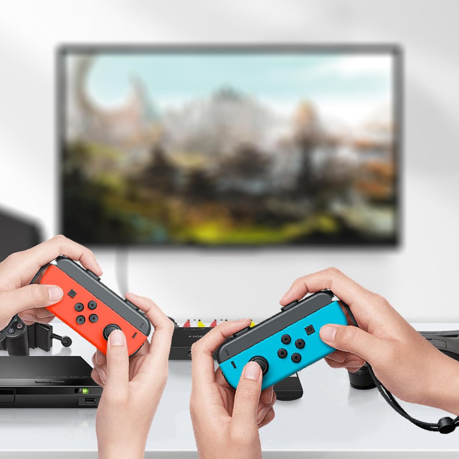 Hzqzaoan 2 Pack Wrist Strap for Switch Joycons Strap Grips - Official Style Enhanced Wristband for Switch Sports Games, Anti-Slip Secure Accessories for Nintendo Switch Joycon Controller (Black) image number 5