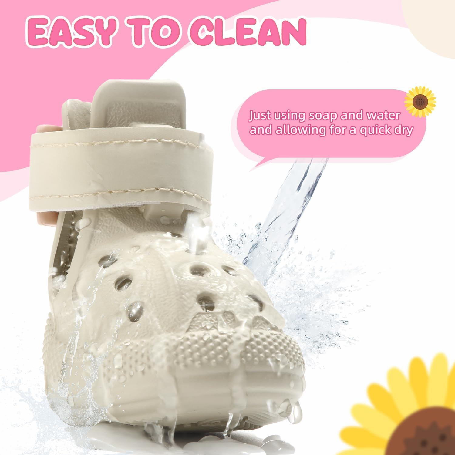 Slowton Dog Shoes for Hot Pavement, Non-Slip Summer Dog Booties for Small Medium Large Dogs, Waterproof Breathable Paw Protectors Reflective Stripes Easy on & off Easy-Clean for Summer Beach Outdoor image number 6