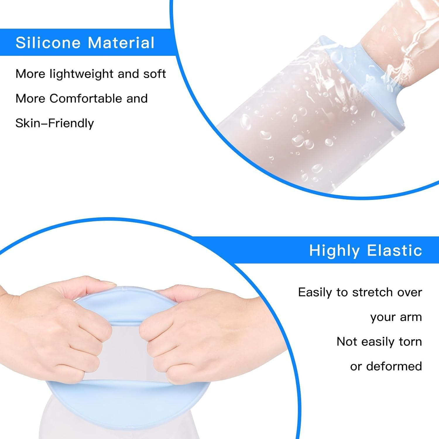 Waterproof Cast Cover for Shower Kids Cast Covers for Leg Cast Bag for Shower Leg Cast Cover for Bathing after Surgery Keep Bandage Dry Cast Protector for Foot, Ankle Wound 1PCS image number 4