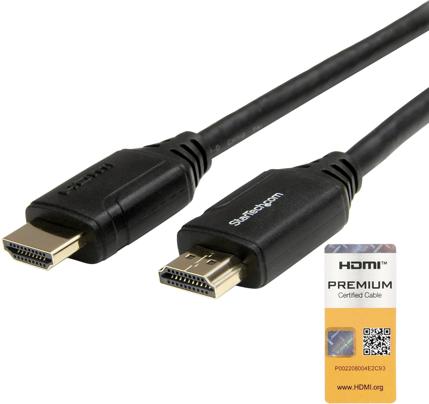 Startech.Com HDMM3MLP 4K 60Hz Premium HDMI Cable with Gripping Connectors, 3 Meter image number 1