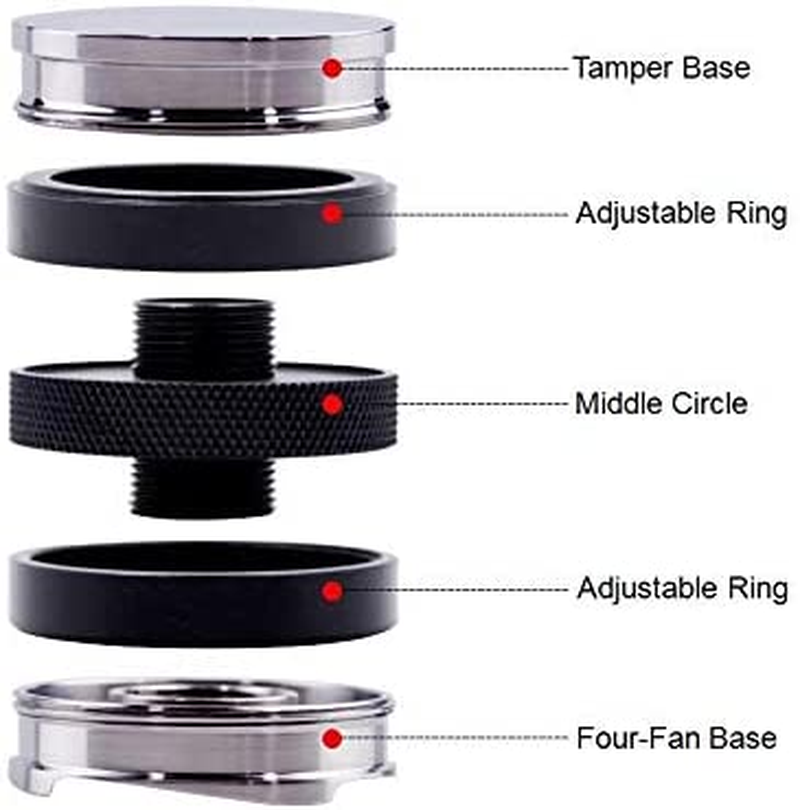 NEOUZA 53Mm Coffee Distributor & Tamper, Dual Head Coffee Leveler Compatible with Breville 54Mm Portafilter Coffee Machine Accessories, Adjustable Depth image number 3