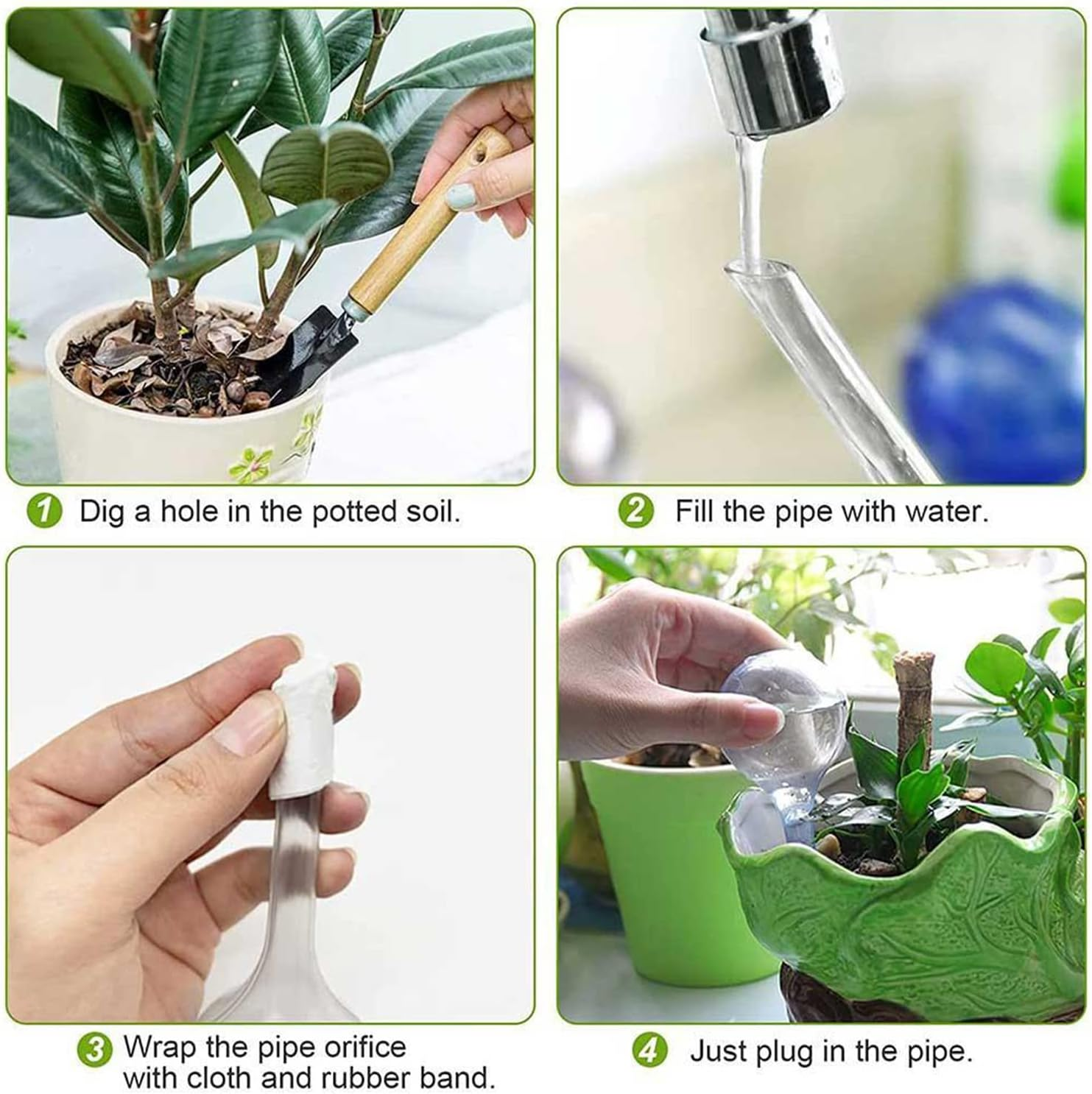 Paifeancodill 3 Pcs Plant Waterer, Self Watering Spikes, Self Watering Globes, Plant Watering Globes, Cat Shape Glass Automatic Watering Bulbs, Self-Watering Device for Indoor/Outdoor Plants (3 Cats) image number 4