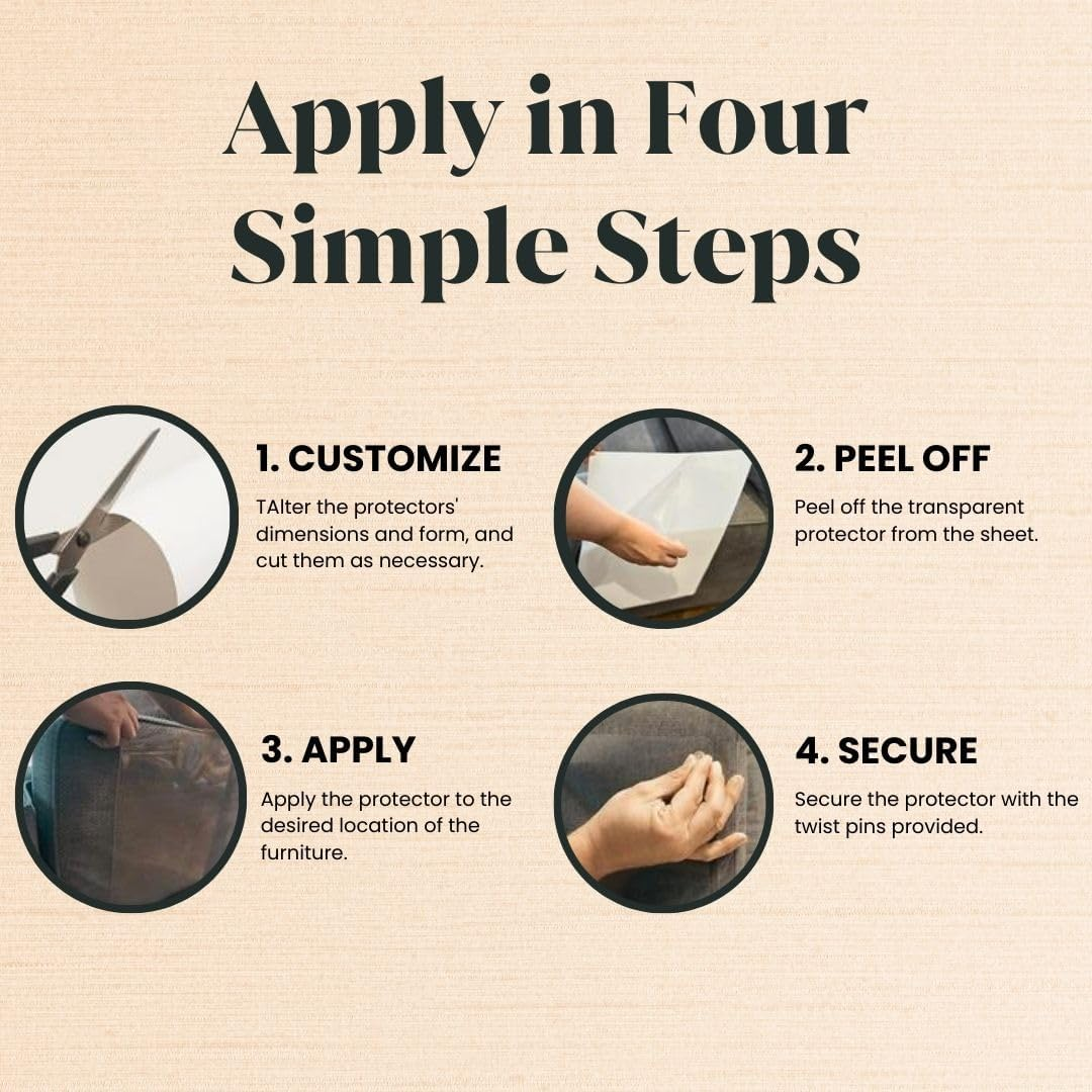 Cat Scratch-Resistant Furniture Protectors with 8-Pack and More Including Twist Pins - anti Scratch Protector Cat Couch Guards - Furniture Protectors from Cat Scratch (12-Pack + Twist Pins)