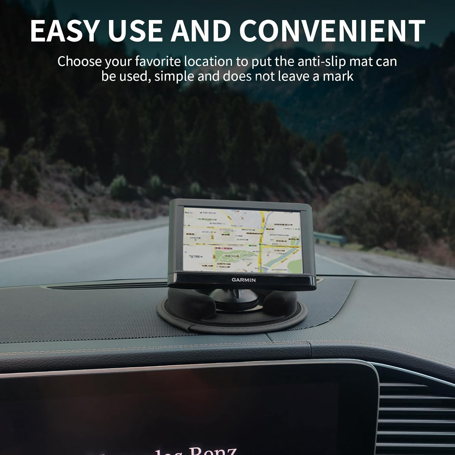 Portable Weighted Dash Mount Holder for Garmin GPS Devices, Black Bean Bag Anti-Slip Dashboard Mount for Car image number 6