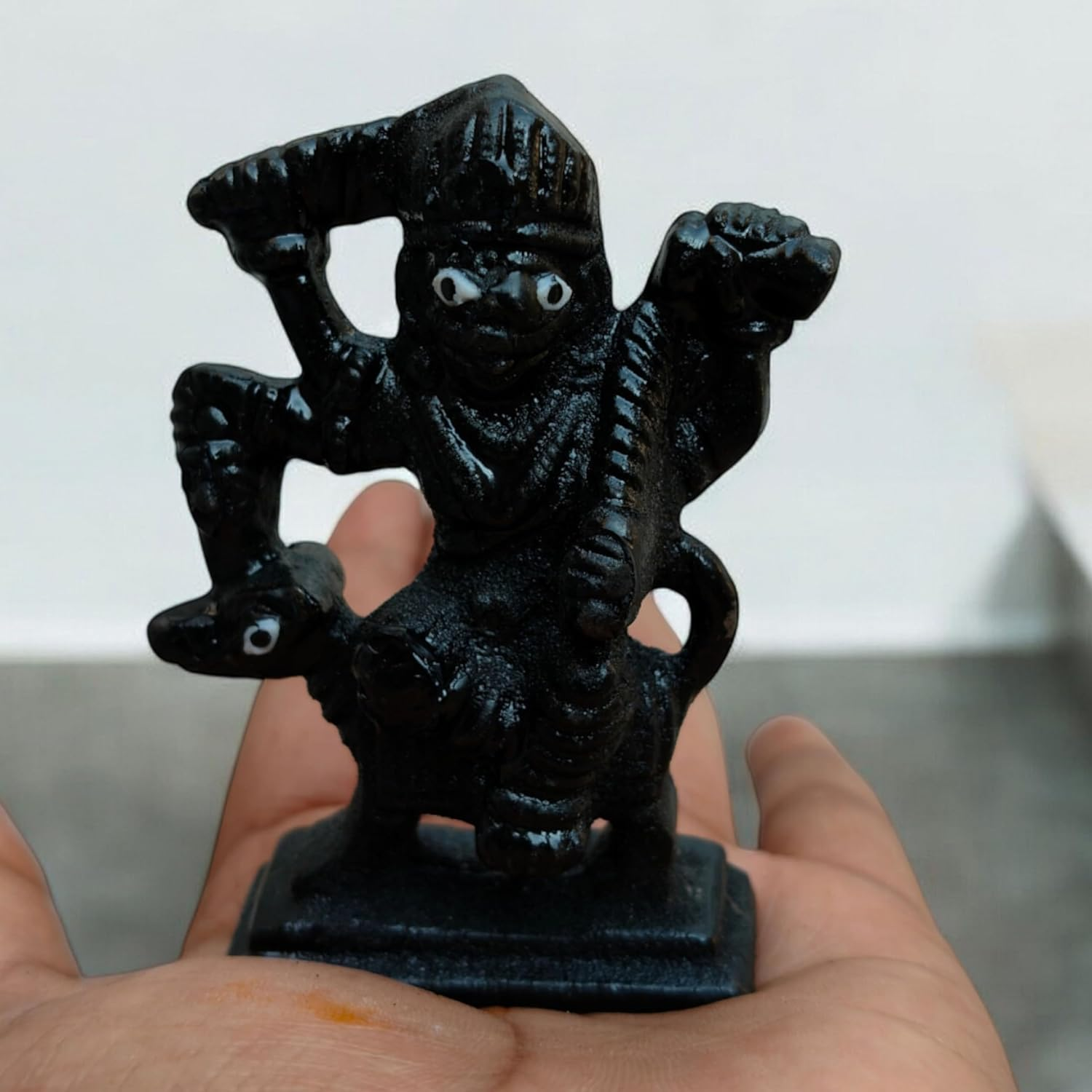 Iron Kaal Bhairav Mahakal Statue 3'' Inch &ndash; Hindu Tantric Deity Idol | Fierce Avatar of Lord Shiva | Batuk Bhairav Murti for Pooja, Temple, Tantra, Siddhi | Spiritual Home & Office D&eacute;cor Gift image number 4