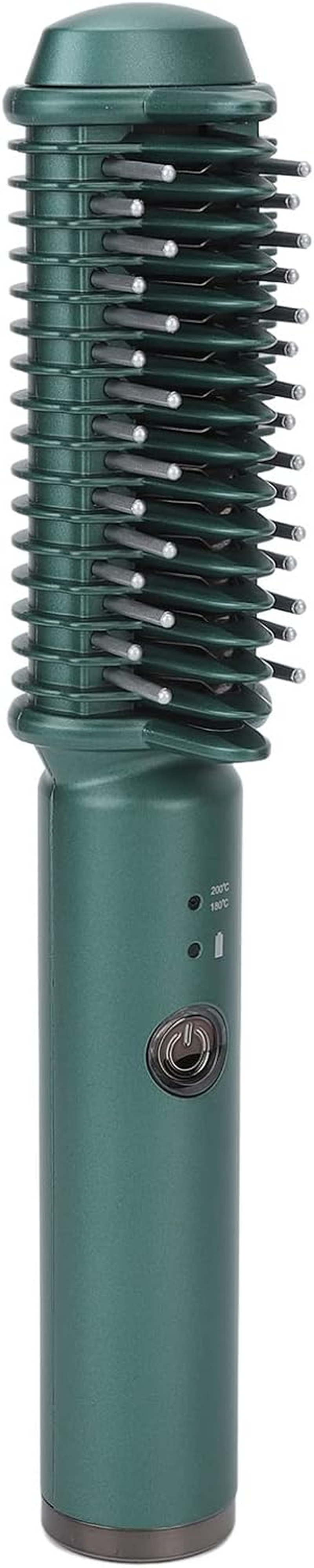 Hair Straightener Brush, 2 in 1 Hair Curler and Straightener Heated Hair Straightening Iron Fast Heating Electric Cordless Straightening Comb, for Professional Salon at Home image number 1