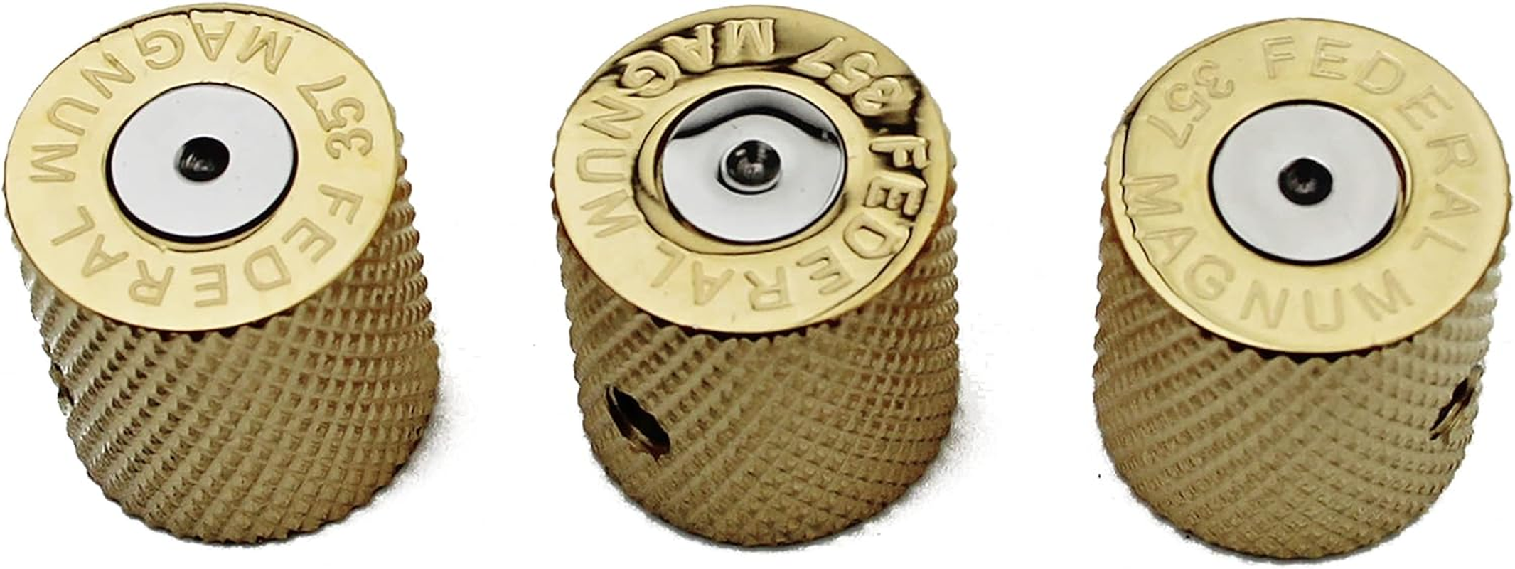 Guyker Guitar Knobs with 6Mm Dia. Shaft Pots - Brass Bullet Case Style Tone and Volume Control Potentiometer Knob Replacement for Precision Electric Guitar or Bass (3 Piece, Bronze)