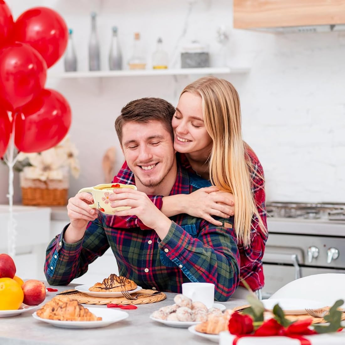 Ceramic Flower Mug, Vintage Floral Coffee Cup with Handle - 8.5 Oz/250 Ml Creative Porcelain for Latte, Tea, Cappuccino, Cocoa image number 2