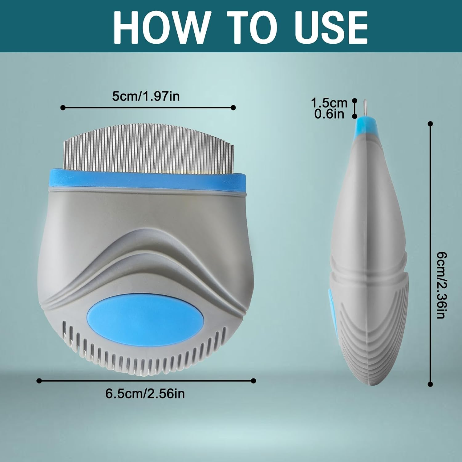 Gmstahlei Pet Face Comb, Stainless Steel Fine-Tooth Eye Grooming Brush, Gentle & Safe for Dogs & Cats, Removes Tear Stains & Discharge, Lightweight & Portable, Suitable for All Furry Pets