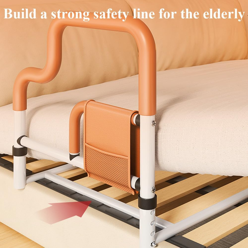 Elderly Adults Safety Bed Rails, Rising Assistance, Fall Prevention, Adjustable Height Pocket Bed Guard Rails, for Elderly and Pregnant Women image number 6