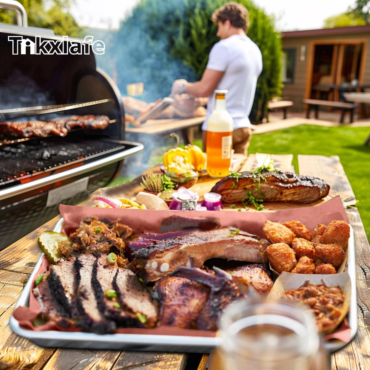 Butcher Paper, Pink, BBQ Kraft Paper, 60 Cm X 53 M, the Original Butcher Paper for Grill, Smoker, Fish Meat, Grill, Perfect Cooking of Juicy image number 4