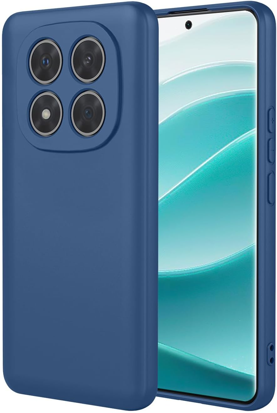 BORYA Silicone Case for Xiaomi Redmi Note 14 Pro+ Plus, Ultra Thin Silky Soft Touch Shockproof Mobile Phone Case, Premium TPU Protective Case, Scratch-Resistant Microfibre Lining Case Cover, Black