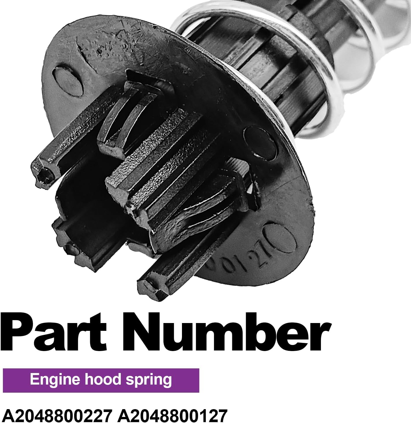 Syudwen A2048800227 Hood Catch Spring Safety Engine Hood Spring, Engine Cover Safety Clip Buffer Compatible with Mercedes Benz X204 W204 C300 W212 C350 2 Pack Black