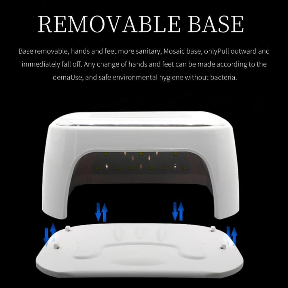 Nail Dryer 99W Nail Lamp 42 Leds Uv Ice Lampwith Timer Setting Automatic Sensor LCD Professional Salon Uv Naillamp for Fingernail and Toenail Nail Lamp
