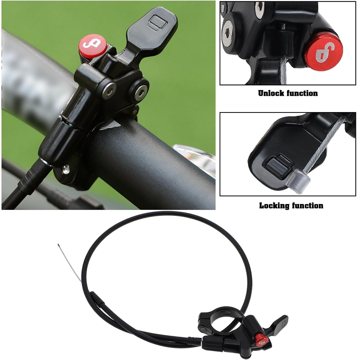 Emsea Remote Lockout Lever Compatible with Rockshox Compatible with Suntour SR XCM XCR EPICON EPIXON RADION Fox Bike Front Fork Aluminum Alloy image number 1