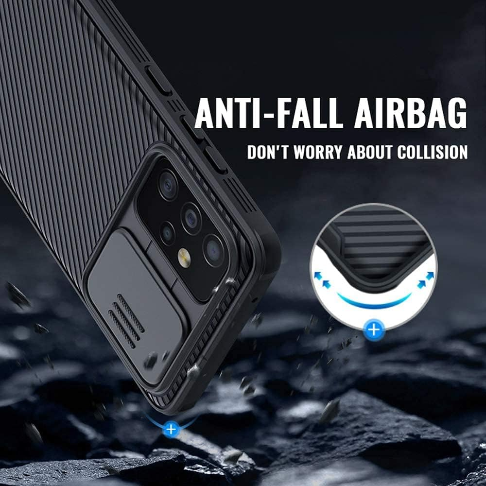 XTCASE Case for Samsung Galaxy A52 5G/4G / A52S 5G, Camera Protection Mobile Phone Case - Camera Cover Slider Camera Protection, Premium Hybrid PC + TPU Bumper Protective Case Shockproof image number 3