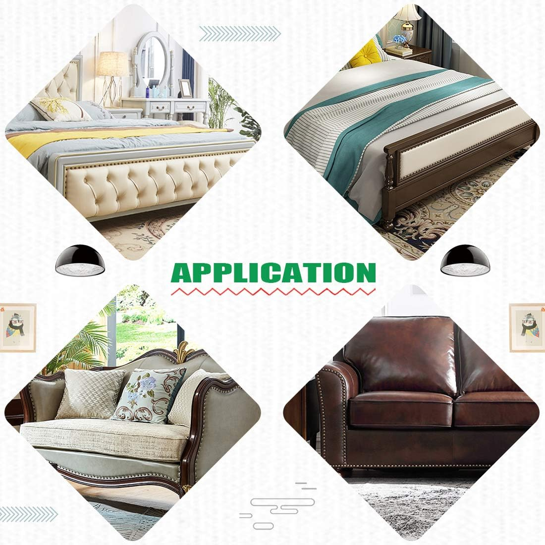 Keadic Antique Upholstery Tacks Furniture Nails Pins Assortment Kit for Upholstered Furniture Cork Board or DIY Projects - Bronze image number 3