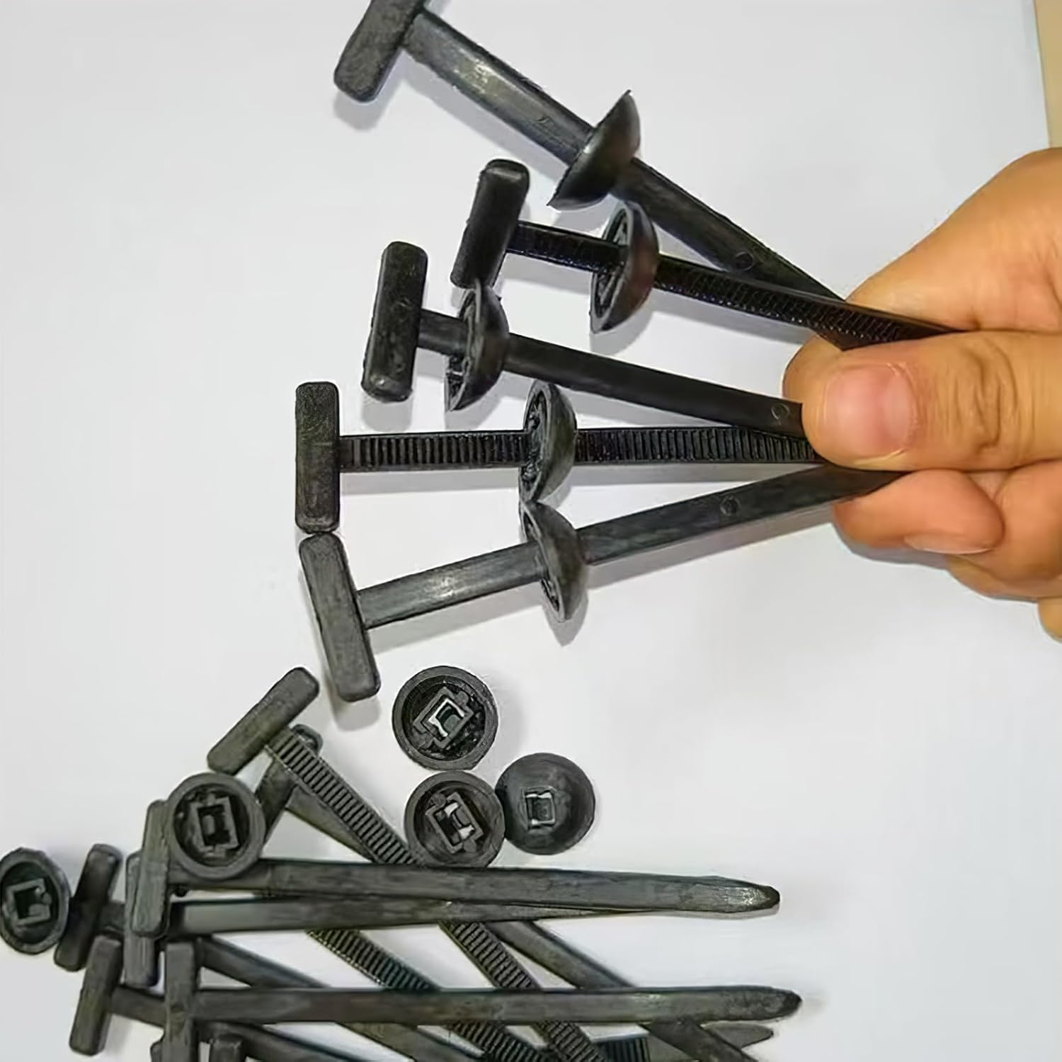 Nylon Universal Cable Tie Buckle,50Pcs Heavy Duty Self-Locking Nylon Zip Ties Holder,Multipurpose Plastic Cable Ties Tool for Car Daily Repair,Multifunctional Cable Tie Buckle,Cable Ties Tool Fastener image number 5