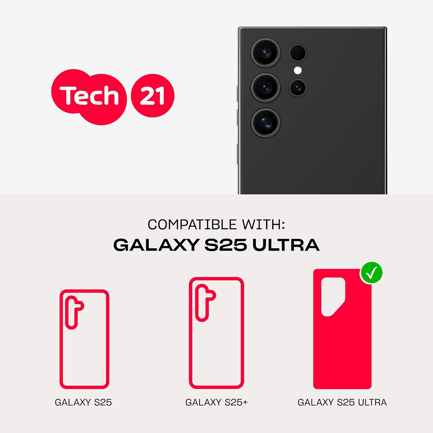 Tech21 Evoarmor W/Magnet for Samsung GS25 Ultra - Black image number 3