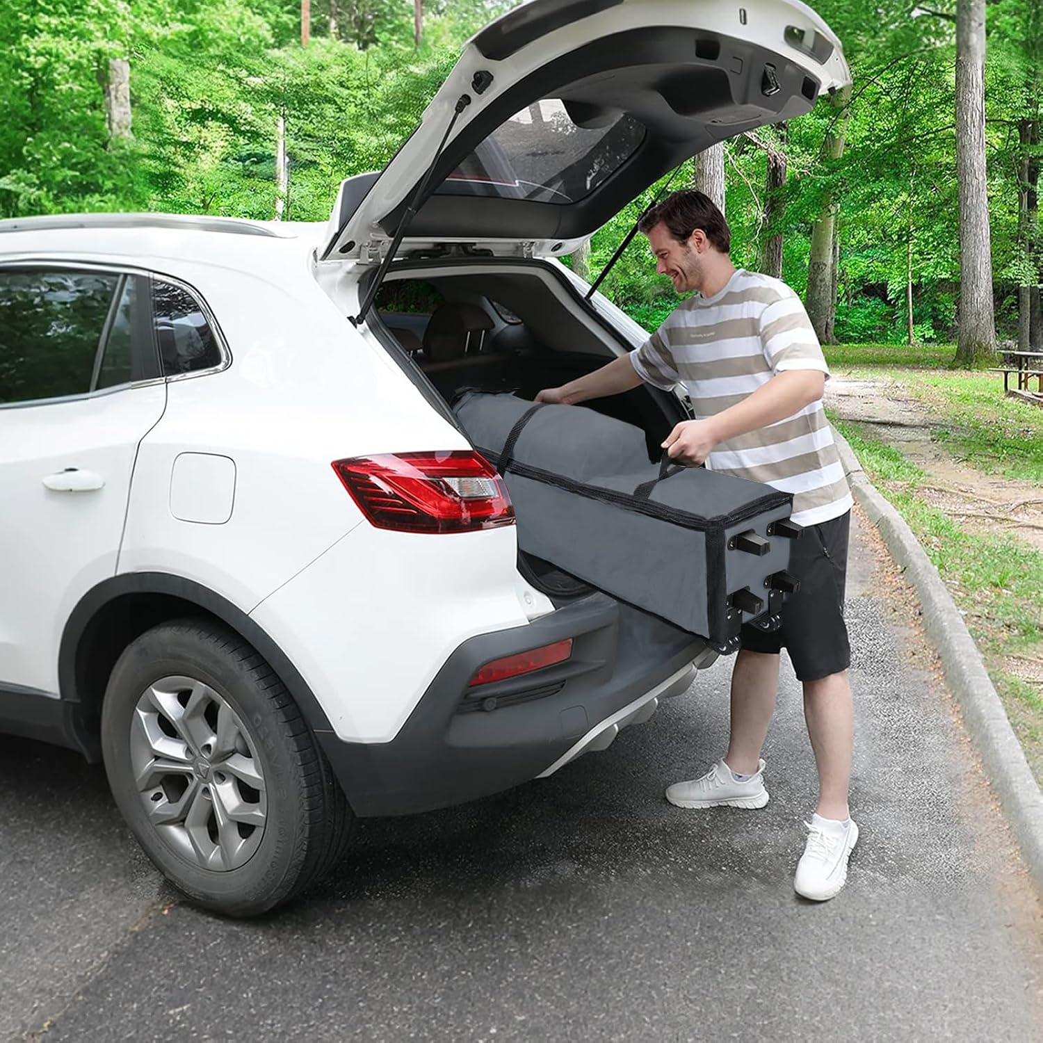 10 X 10 X 62In Canopy Roller Bag for Pop up Canopy Tent with Sturdy Handles and Pocket, Wheeled Storage Bag for 10 X 10 Canopy Tent, Tent Bag Replacement Part, 800D Waterproof Oxford Fabric image number 6