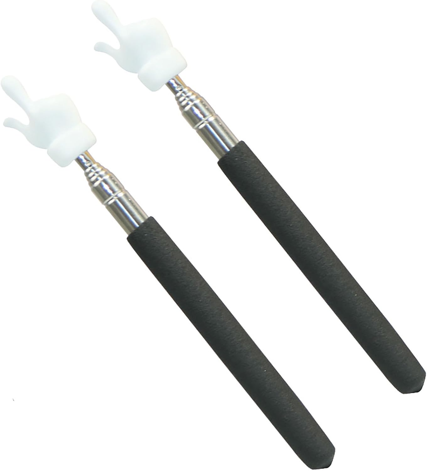 SYGELER 2-Pack Retractable Teacher Pointers - Telescopic Aluminum Whiteboard Pointers for Classroom Presentations, Kindergarten Teaching & Lectures with Safety Rubber Tip (Black) image number 5