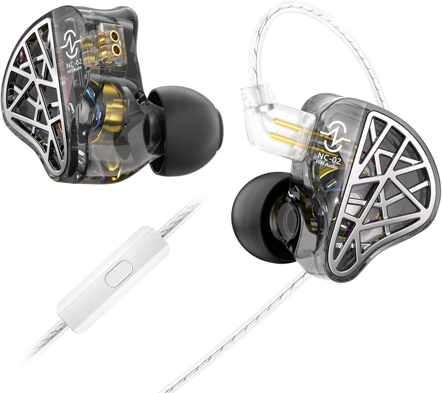 CCZ NC02 Wired Earphones,High Performance Lightweight IEM Headphones with Mic, 10Mm Magnetic Dynamic Driver Gaming Earbuds with Detachable Cable, Noise Isolating in Ear Monitors for Music Studio image number 1