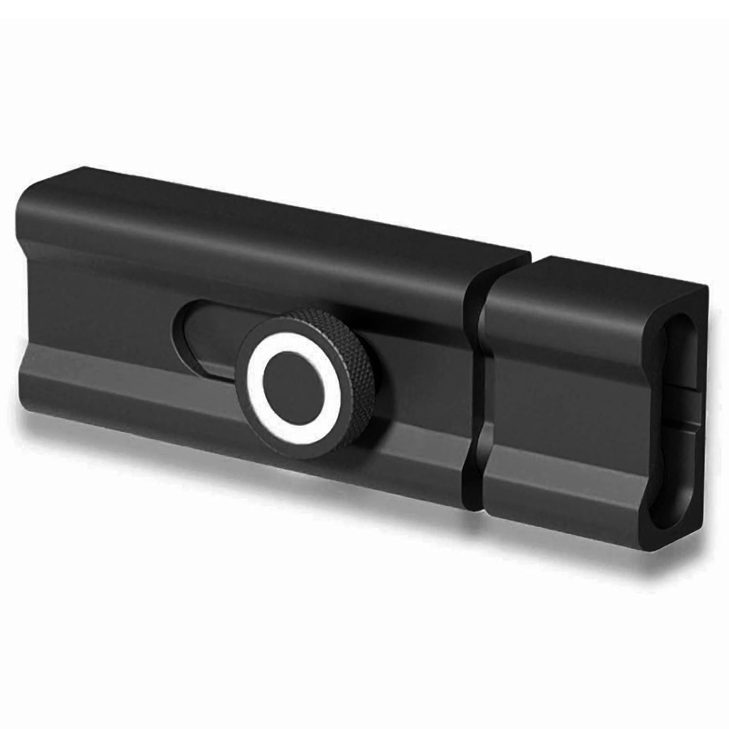 Door Bolt Locks 80Mm Aluminum Alloy Slide Bolt Latch Adhesive-Mounted Sliding Locks Home Safety Door Lock for Wood, Metal, Glass and More (Black)