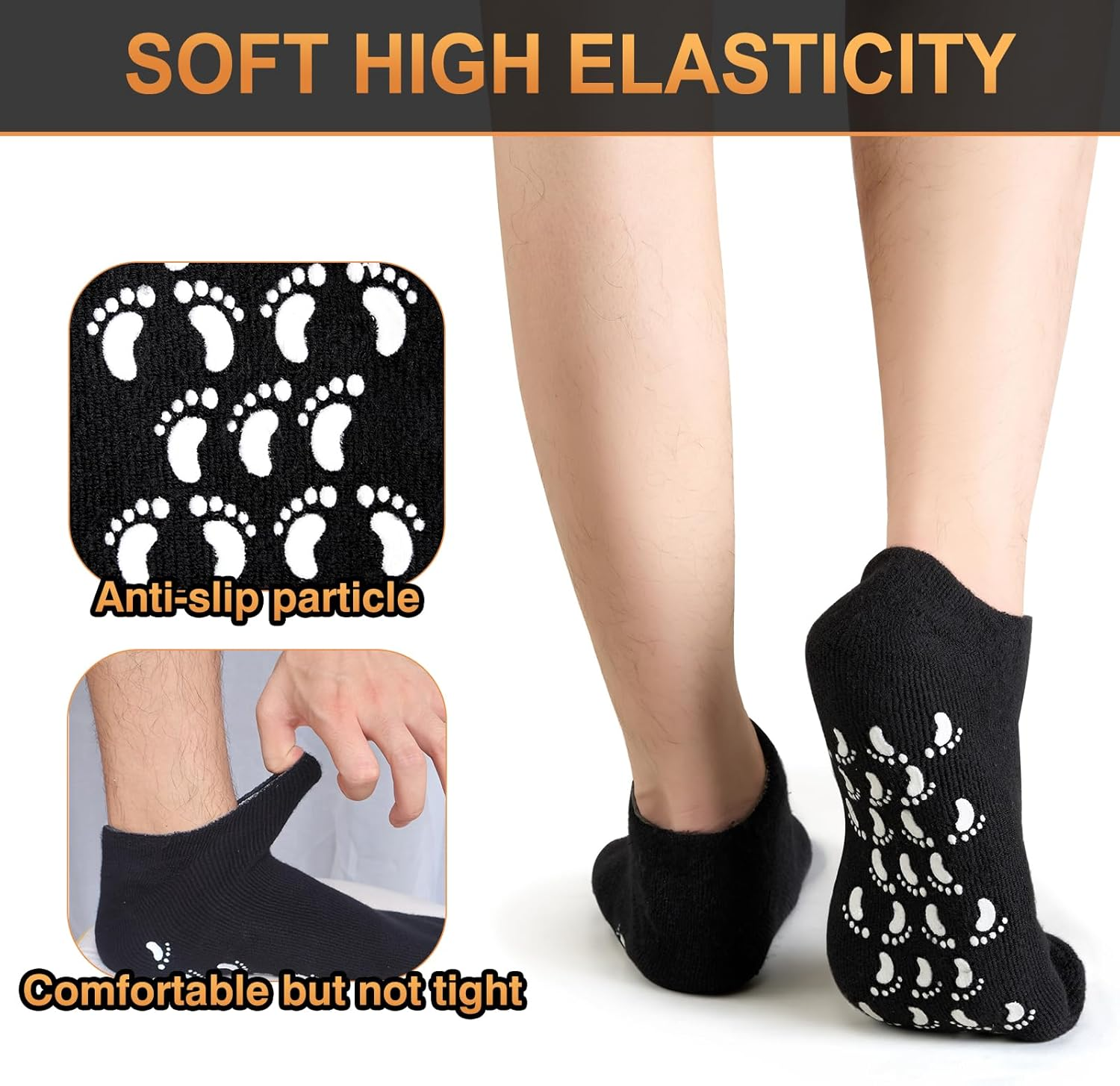 1 Pairs Moyretty Silicone Gel Socks for Men-Medium Size, Aloe-Infused, Ultimate Aloe-Infused Gel for Home Use - Say Goodbye to Dry Cracked Feet by Moyretty image number 2